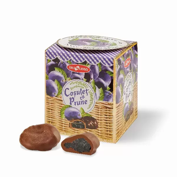 Конфеты глазированные шоколадной глазурью "Coșuleț cu prune"